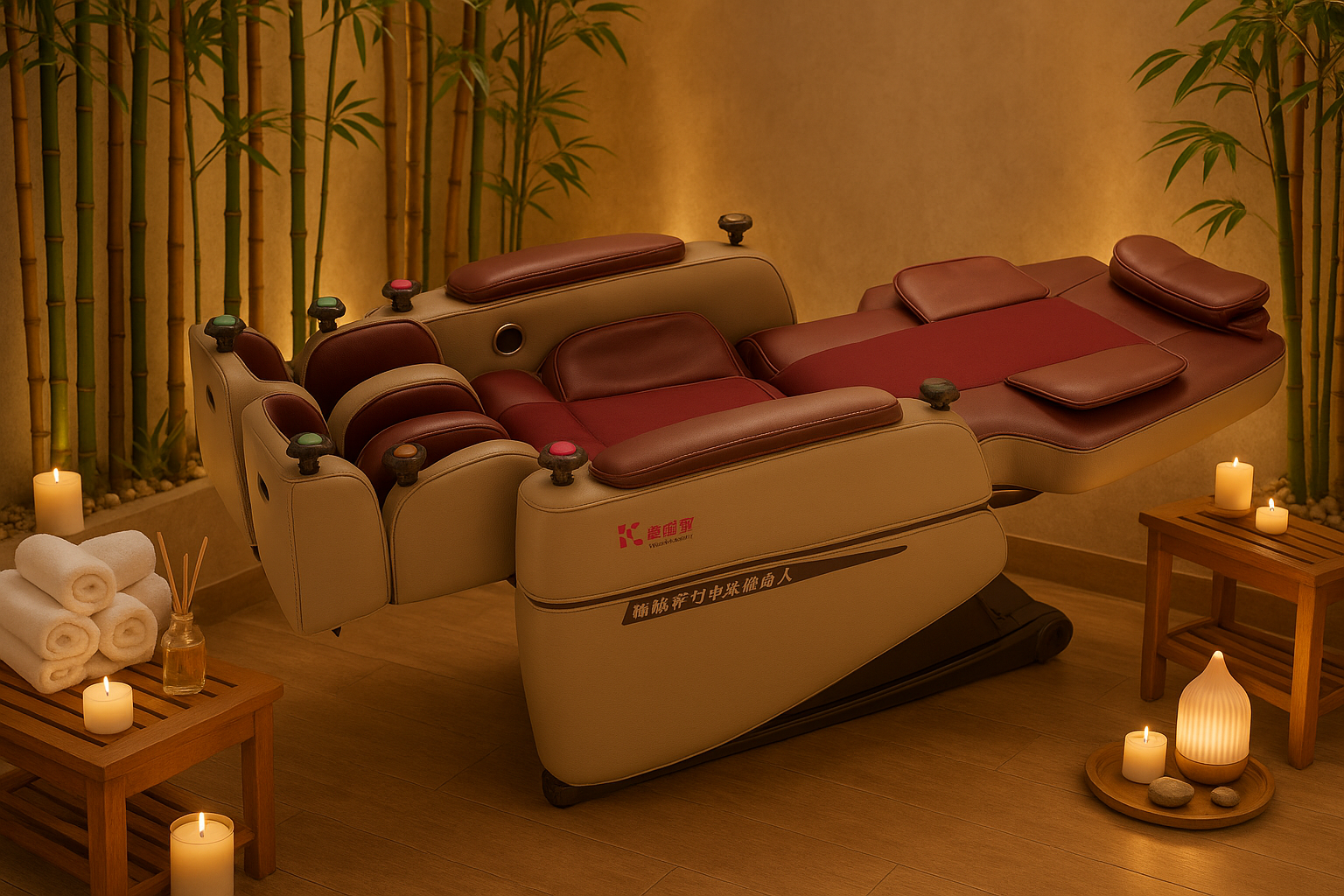 Massage chair in a professional spa setting
